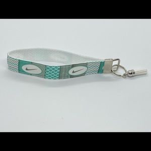 Sporty teal keychain